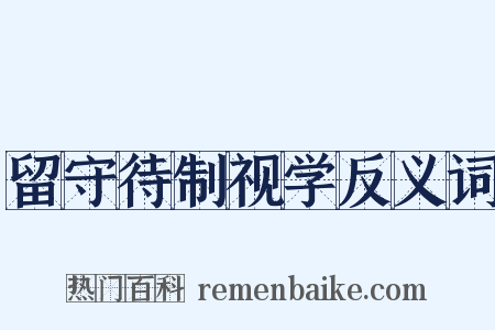 留守待制视学反义词是什么意思的图片